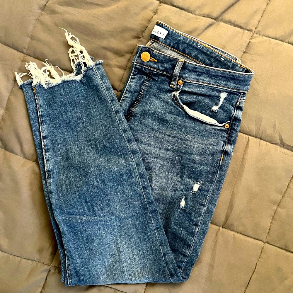 Loft high waist skinny ankle jeans